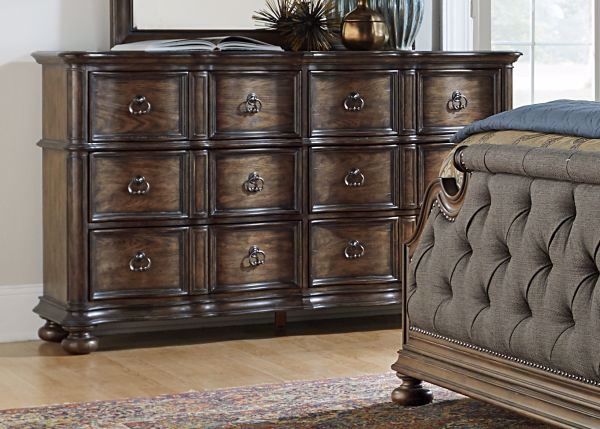Picture of DUSTY GREY SIX DRAWER DRESSER