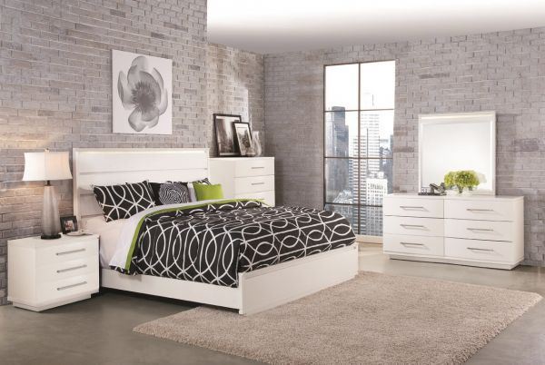 milano king bedroom set white