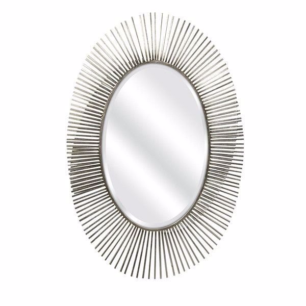 SILVER LEAF ABSTRACT WALL MIRROR