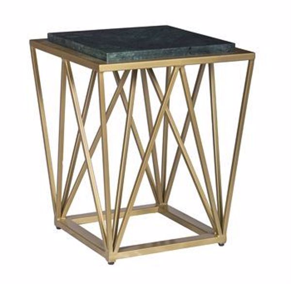 MARBLE AND GOLD ACCENT TABLE