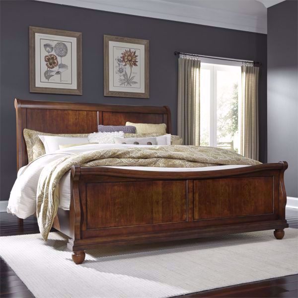 Picture of RUSTIC TRADITIONS KING PANEL SLEIGH BED