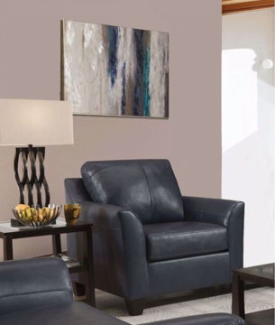 Picture of Shale Leather Match Chair & 1/2