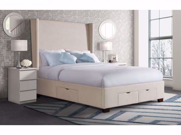 Magnolia King Uphostered Bed Sand Magnolia King Uphostered Bed Sand, Magnolia King Bed