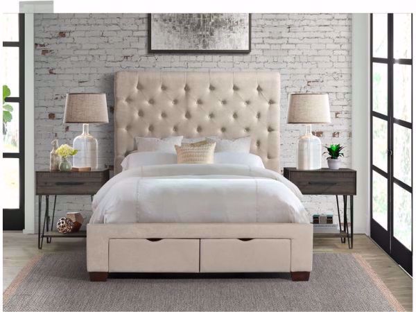 Picture of WALDORF KING UPHOLSTERED BED SAND