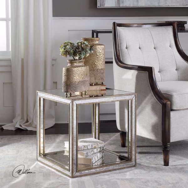 Picture of JULIE MIRRORED ACCENT TABLE