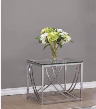 Picture of CHROME & GLASS END TABLE