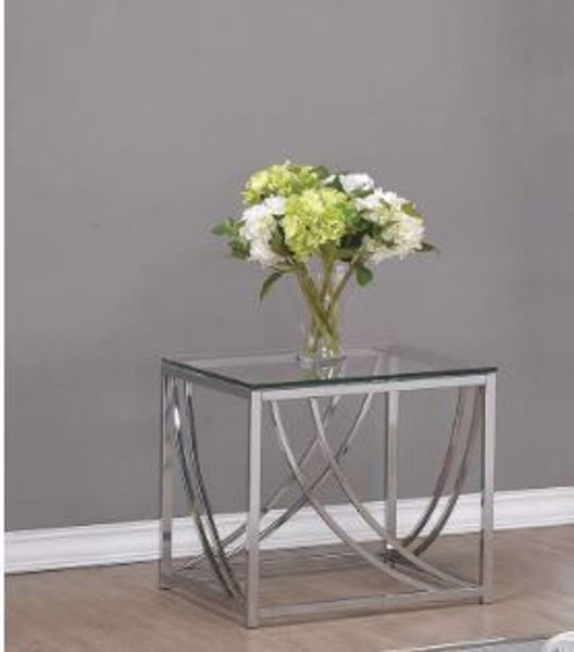 Picture of CHROME & GLASS END TABLE