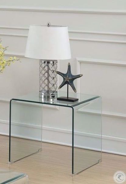 Picture of BENT GLASS END TABLE
