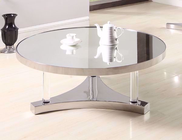 Picture of ROUND MIRRORED COCKTAIL TABLE