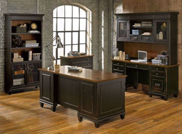 Picture of HARTFORD BLACK DOUBLE PEDESTAL DESK