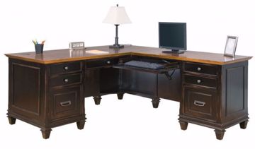 Picture of HARTFORD BLACK L-SHAPED DESK