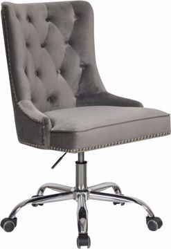 Picture of GRAY VELVET DESK CHAIR