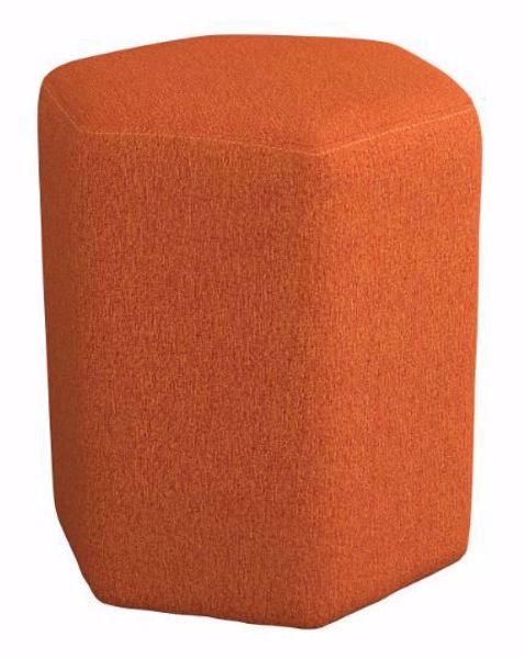 Picture of HEXAGONAL ACCENT STOOL ORANGE
