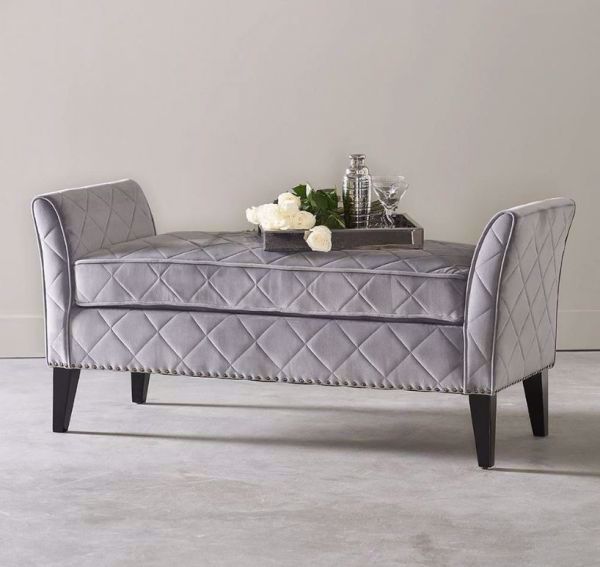 Picture of DUSK QUILTED DIAMOND BENCH