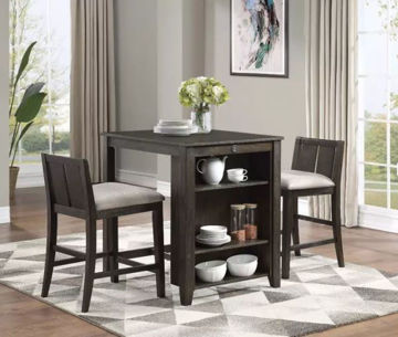 Picture of HESTON COUNTER TABLE W/STOOLS CHERRY
