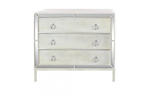 Picture of MIRROR AND WOOD STORAGE CHEST