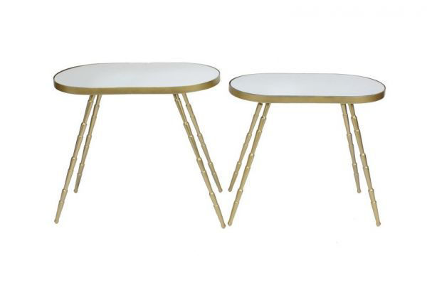 Picture of GOLD & MIRROR ACCENT TABLE SET