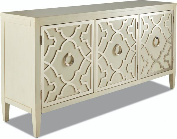 Picture of WHITE/SILVER ACCENT CONSOLE