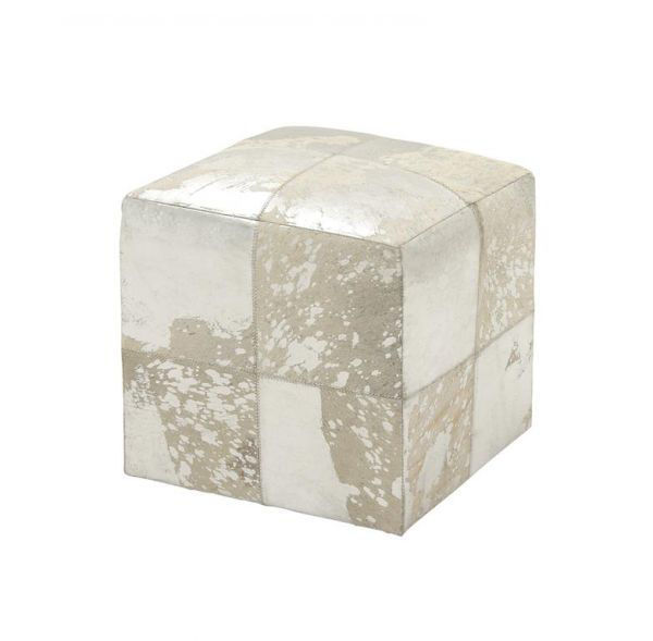 Picture of SQUARE LEATHER HIDE OTTOMAN