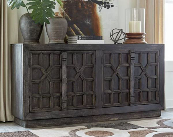 Picture of BLACK DISTRESSED CREDENZA