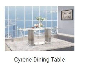 Picture of Cyrene Glass Top Pedestal Dining Table