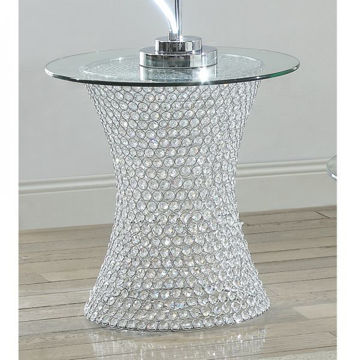 Picture of Crystal End Table with LED Light