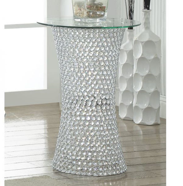 Picture of Crystal Pedestal Table with LED Light