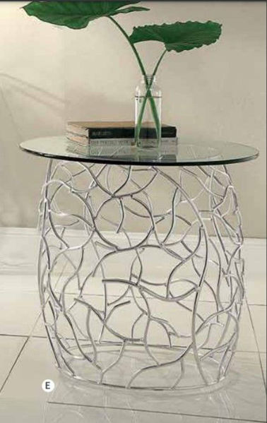Picture of Alloy Glass Top LED End Table