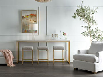 Picture of Sofa Console Table with Bar Stools