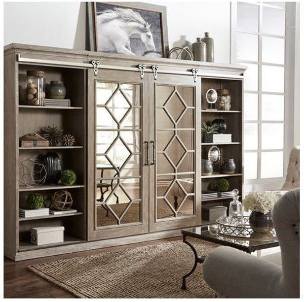 Picture of Mirrored Entertainment Center with Piers