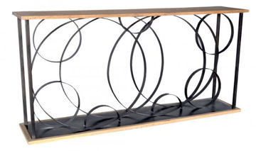 Picture of Tyson Metal Ring and Wood Console