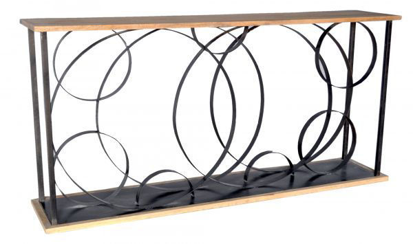 Picture of Tyson Metal Ring and Wood Console