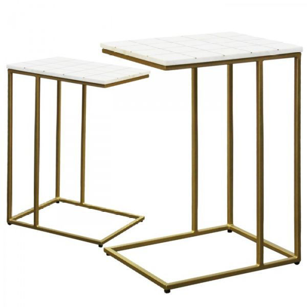 Picture of Marble & Gold Accent Nesting Tables