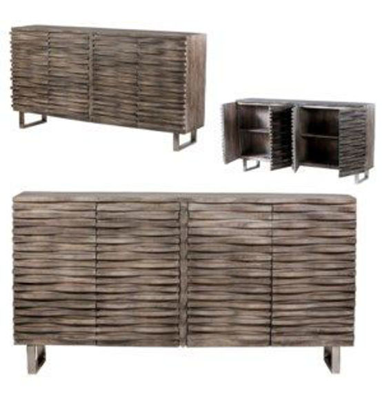Picture of Wave 4 Door Grey Sideboard