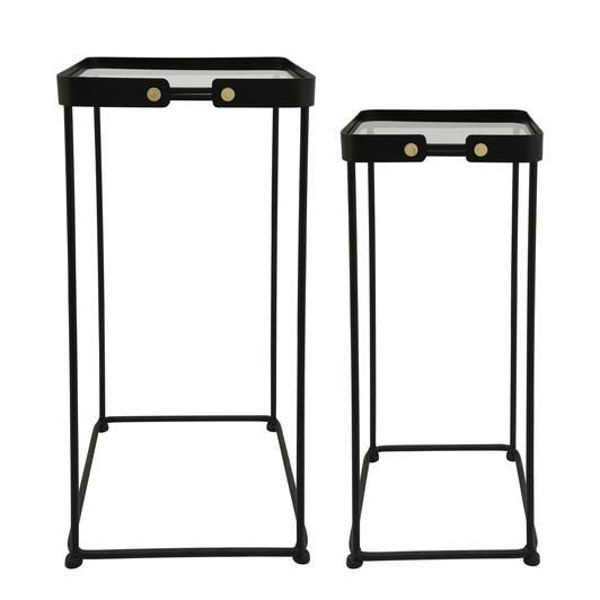 Picture of Black Metal Side Table Duo