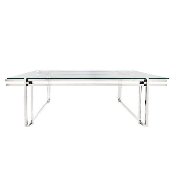 Picture of Silver Metal & Glass Cocktail Table