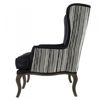 Picture of Black Velveteen High Back Settee