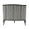 Picture of Black Velveteen High Back Settee