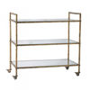 Picture of Gold Faux Bamboo Serving Cart