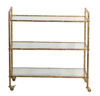 Picture of Gold Faux Bamboo Serving Cart