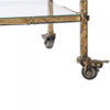 Picture of Gold Faux Bamboo Serving Cart