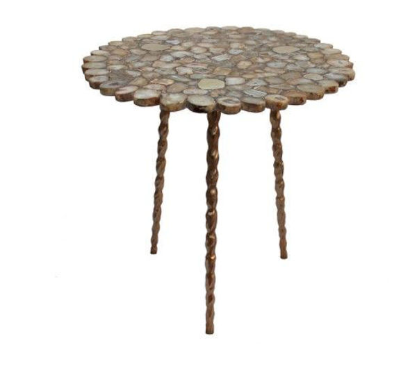 Picture of Large Gold Agate Accent Table