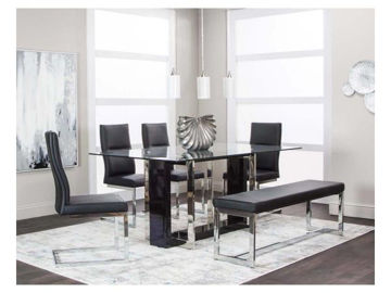 Picture of Olympia Glass and Metal Dining Table