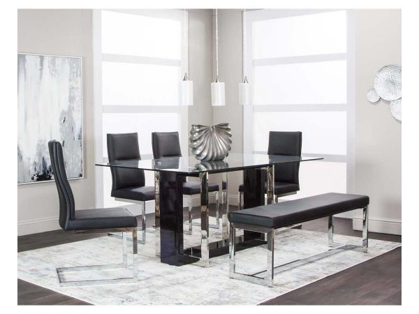 Picture of Olympia Glass and Metal Dining Table