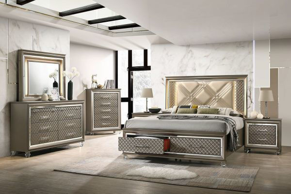 Picture of Saville Row Queen Storage Bed with LED