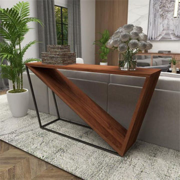 Picture of Triangular Wood 57" Console Table