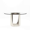 Picture of Blanc Round Glasstop Dining Table