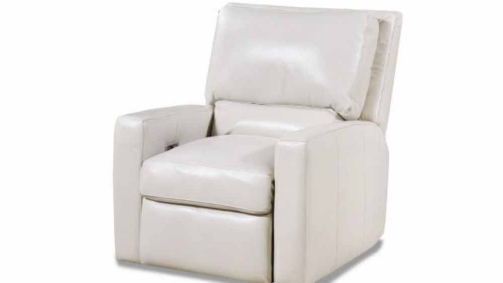 Picture of PEBBLE BONE LEATHER RECLINER