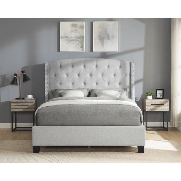 Picture of EVA DOVE UPHOLSTERED QUEEN BED