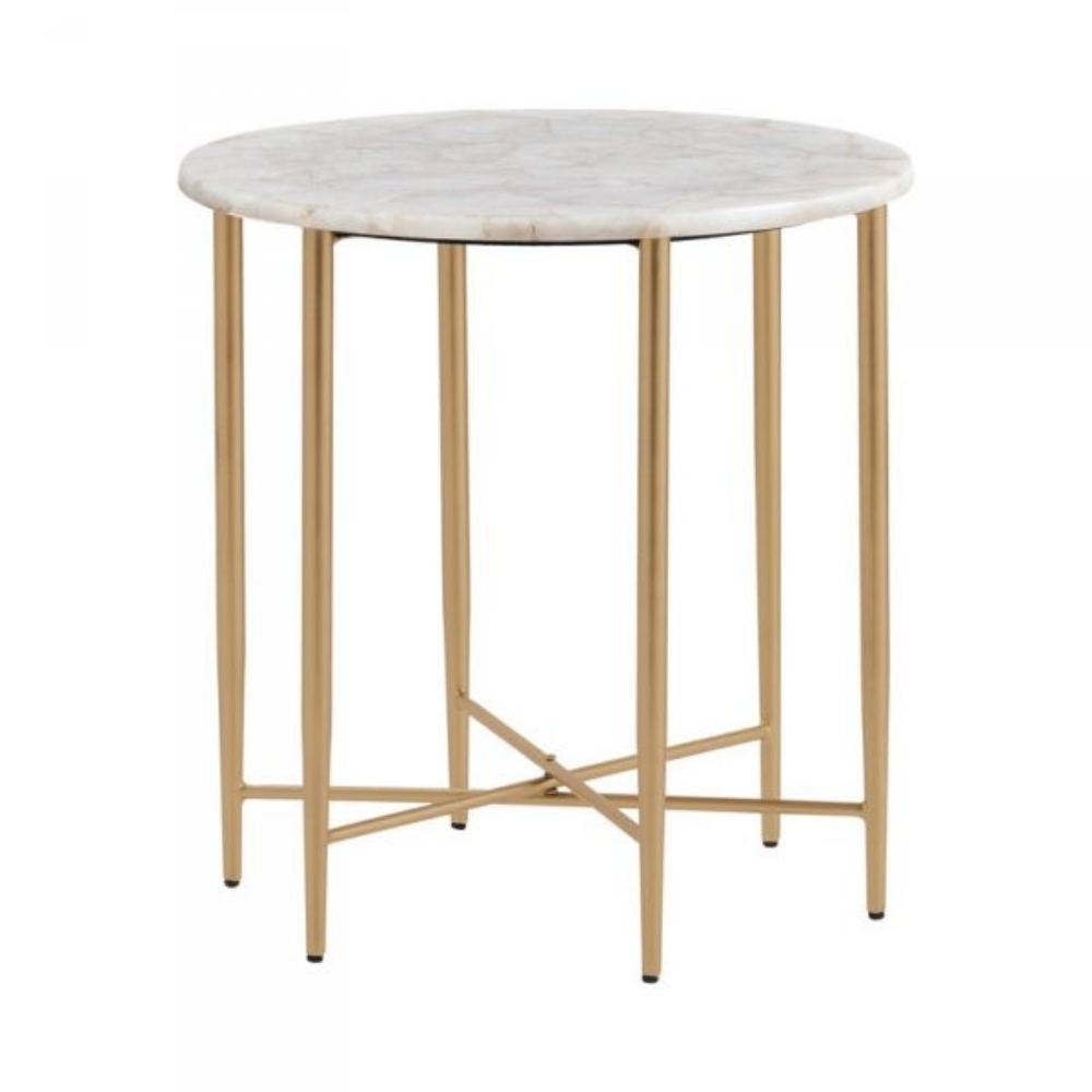 Picture of GOLD ROUND ACCENT TABLE